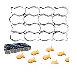 Gold Fish Cutter Goldfish Mini Cracker Cookie Cutter Mold Baked Fish Shaped Maker for Kids Gluten Free DIY Non Stick Food Grade Stainless Steel