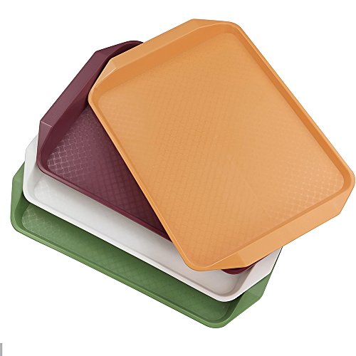 Idomy Plastic Fast Food Serving Trays, 4-Pack #TOP5