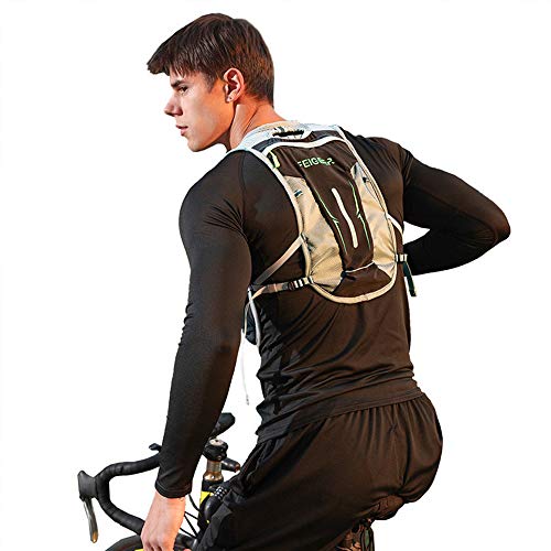 Tomshin Mochila de corrida reflexiva leve pacote de colete de hidratação para esportes ao ar livre p