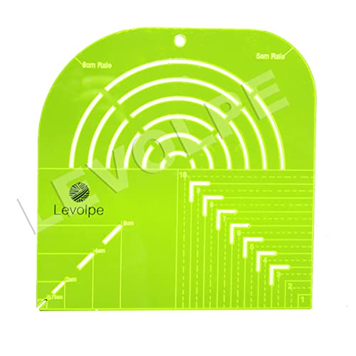 Régua Gabarito Curva Caixa Leite Canto Mitrado 20cm Verde