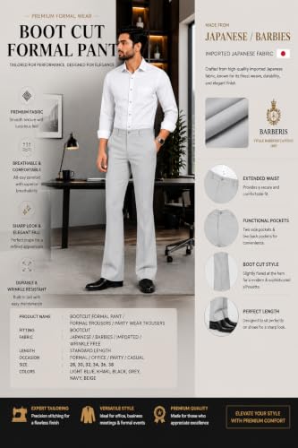Image of Big Daddy Fashion Men's Bootcut Formal Trousers