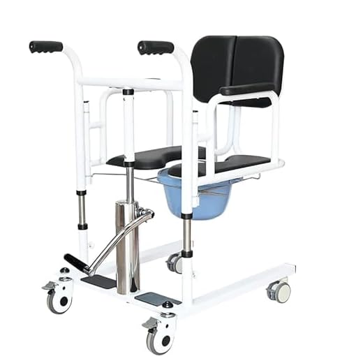 Patient Lift Transfer Chair with Shower and Commode Features for Home and Car Elderly Mobility Assistance