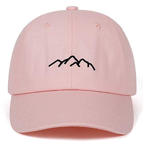 Casquette de baseball broderie chaîne de montagne, le chapeau de papa rétro et réglable