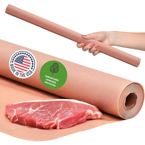 Butchers Paper Roll - 36x1200 Inches - Versatile Food Wrapping, Smoking, and Craft Paper - Ultra Durable - Moisture-Resistant - Ideal for BBQ, Deli and Art Projects - Butcher Paper - Red