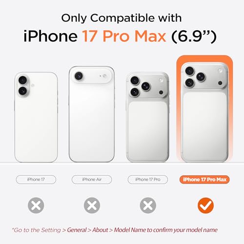 Coque iPhone 17 Pro Max orange MagSafe antichoc avec protection écran mat