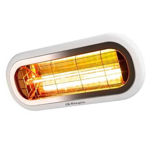 Estufa de infrarrojos de Terraza, Calefactor por Infrarojos 2000W, Radiador Eléctrico para Exterior-Interior, IP 65