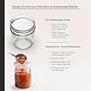 North Mountain Supply 16 oz Glass Wide Mouth Straight-Sided Jars with Black Metal Lug Lids (82-2040) Case of 12