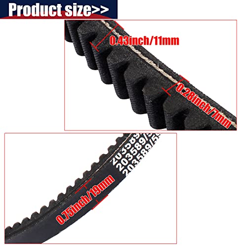 QAZAKY Drive Belt 30 Series Compatible with Manco 5959 Comet 203589 Hoffco 99470 TAV30 TAV2 Ken-Bar 300009 Carter Kartco Go Kart 5HP-6HP 7HP Engine 128487 BB65395 255299 8487 Murray Baja Rotary - Thumbnail 2