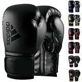 adidas Boxhandschuhe Hybrid 80 - geeignet fürs Boxen, Kickboxen, MMA, Fitness & Training - für Kindern, Männer oder Frauen - Schwarz - 12 oz