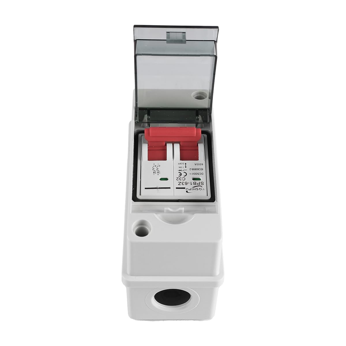 NUZAMAS 16A Solar Panel Disconnect Switch IP65 Waterproof Solar Disconnect Switch DC500 RV Transparent Cover Miniature Circuit Breaker for Rvs and Solar Systems - Image 4