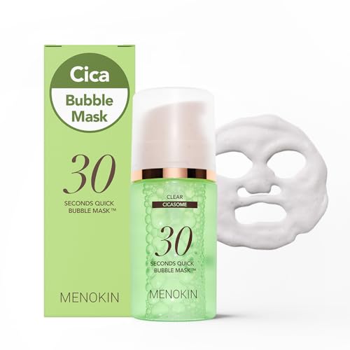 MENOKIN 30 Seconds Bubble Mask CLEAR, Cicasome Calming Face Mask 2.36 fl oz