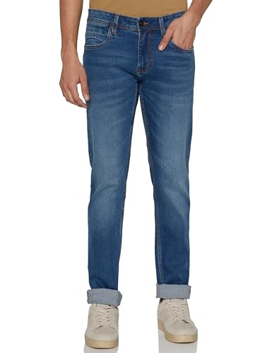 Image of Peter England Men Mid Rise Premium Skinny Fit Stretchable Jeans