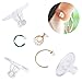Silicone Earring Backs,Clear Rubber Earring Backs,Earring Safety Back Stopper Clutch Ear Locking with Pad (Pack of 100)