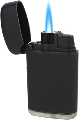Sturmfeuerzeug Outdoor Turbo Feuerzeug seidige Soft Touch Oberfläche schwarz Jetflamme windfest Gas Turbofeuerzeug Jet Flame
