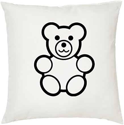 ShopTwiz Teddy Bear Printed Cushion Cover 12 inch (Cushion Included)