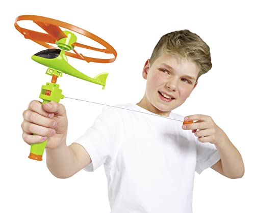 Simba 107206455 - Licht Propeller Flugspiel, 2-Fach Sortiert, es Wird nur EIN Artikel geliefert, mit Licht, Starter mit Seilzug, ab 3 Jahre