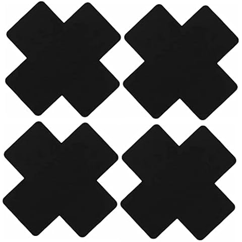 Mebamce Black Cross Shape Nipple Covers Cover