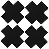 BlingKingdom 2 Pairs Black Cross Shape Nipple Covers Disposable Breast Covers Self-adhesive Sexy Nurse Pasties Stickers