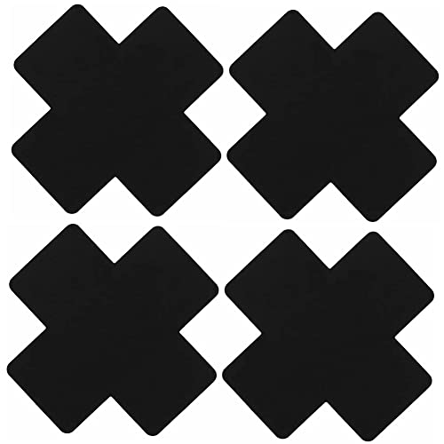 BlingKingdom 2 Pairs Black Cross Shape Nipple Covers Disposable Breast Covers Self-adhesive Sexy Nurse Pasties Stickers