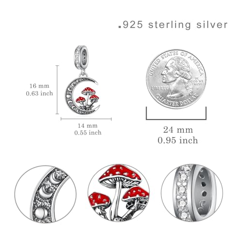 Bijoux champignons en argent sterling d'une élégance rare