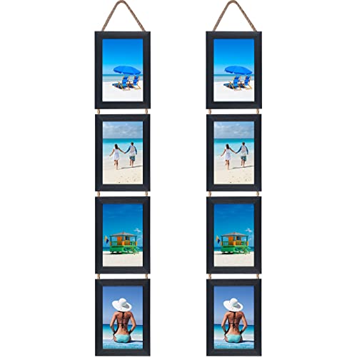 EYMPEU 10x15 Collage Vier aufgehängte Bilderrahmen Set, rustikale 8 offen...