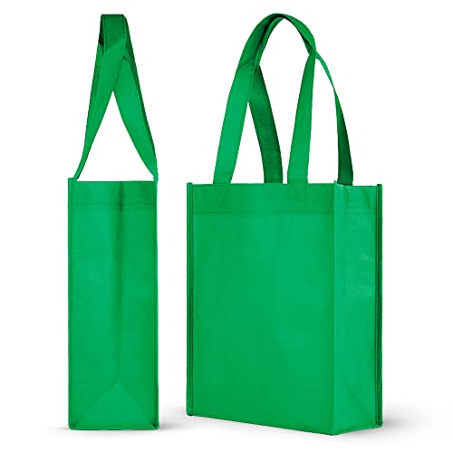 Reusable Gift/Party/Lunch Tote Bags - 25 Pack - Kelly Green #TOP20