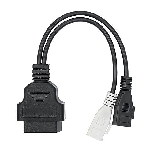 E-Car Connection 2x2 Pin to 16 Pin OBD2 Diagnostic Adapter Cable for Volkswagen VW VAG Seat Skoda