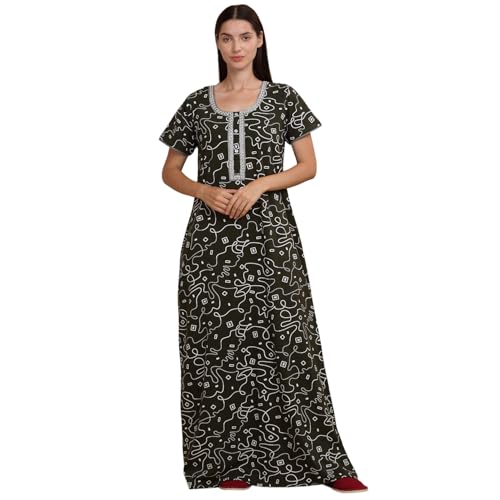Image of Sweet Dreams Women's Cotton Maxi Casual Night Dress