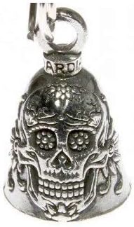 Sugar Skull Guardian Bell Motorcycle Accessory
