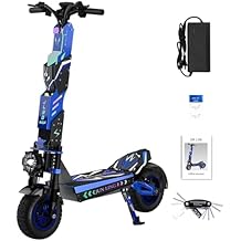 JL80 Electric Scooter for Adults, 6000W Peak Dual Motor, 60V Long Range Battery, Up to 52 Miles & 45 MPH, Off-Road Folding E Scooter with Hydraulic Disc Brakes, App Control NFC Unlock