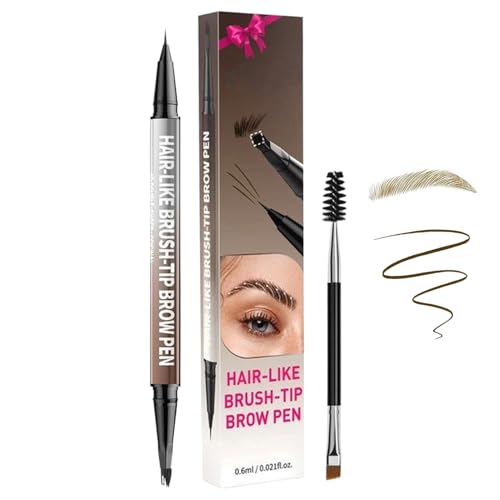 Lápiz de cejas-lápiz de cejas de doble duración 4D 2-en-1 para principiantes, hombres, profesionales con herramienta de maquillaje impermeable, precisión a prueba de manchas para gimnasio, compras, ba