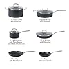 Babish 10 Piece Hard Anodized Laser Titanium Forever Non Stick Technology Durable Pots and Pans Cookware Set - Black #2