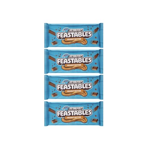 Mr Beast Feastable Chocolate Bundle - x4 60g Mr Beast Feastable Deez Nutz Peanut Butter Chocolate Bars