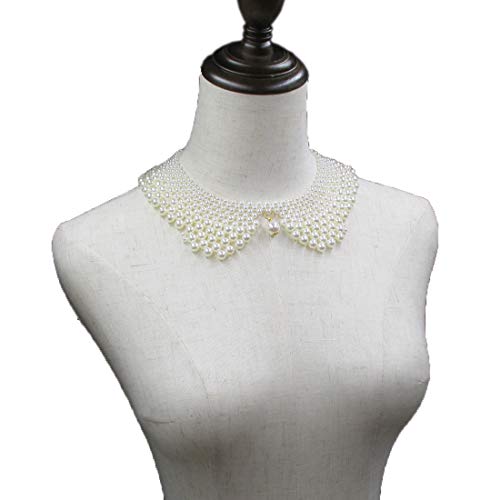 Handmade Faux Pearls Detachable False Collar Necklace Women Clothing Diy Craft Supply In White #TOP7