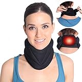 Magnetic Electric Heating Neck Brace for Neck Pain and Support- Cervical Collar Traction Device-Neck Warmer for Stiff Neck- 3 in 1 Support that Relieves Pain, Stress, Anxiety and Headache.