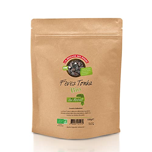 Fèves Tonka BIO entières du Brésil - 100g - La Brigade des épices - 100% Naturelles & BIO - Récoltées dans la forêt Amazonienne - Arômes entre la Vanille & l'Amande Cover