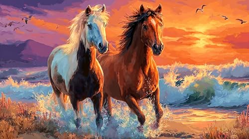 Puzzle de caballos de 1000 piezas para adultos, un desafío educativo de 75x50 cm
