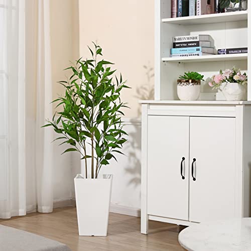 Ferrgoal Artificial Eucalyptus Tree, 47 Inch Tree Fake Plant In Pot For Home And Office Decor, Potted Faux Plants Tall Trees Indoor, Outdoor, Lifelike Decoration 2Pack, Green #TOP4