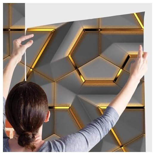 JB'S LAND™ 2024 New PVC Self-Adhesive WallPaper DIY Wall Stickers Wallpaper Decals, Living Room,Furniture Decoration,Shop,Interior,Sofa Background Decal (45 x 500 cm) (DARK GOLD GEOMETRIC WALLPAPER)