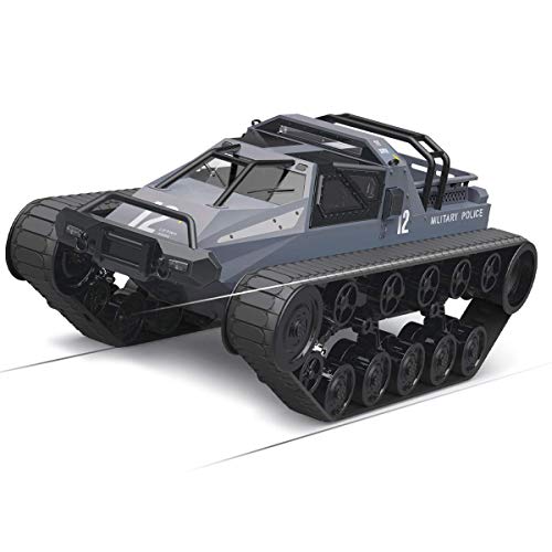 Mostop Tanque de alta velocidad con control remoto 4WD RC Car 2.4 Ghz RC Army Truck 1/12 Drift Tank RC Tank RC Tank para niños y adultos