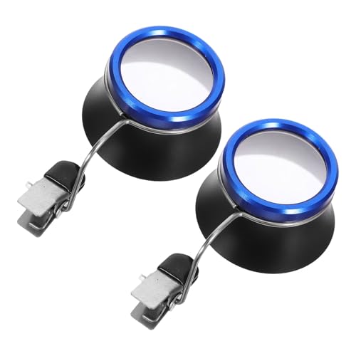 PACKOVE 2 Szt. Szt Powiększające Okulary z Klipsem Lekka Zegarmistrzowska z Aluminiową Ramką Ergonomiczna Do Naprawy Zegarków i Inspekcji Biżuterii Stabilne Mocowanie Do Precyzyjnych Prac