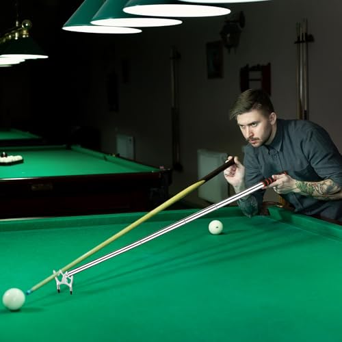 Aphohome Retractable Pool Bridge Stick EVA Grip Silver with 3 Removable Bridge Heads High Low Cross for Multi Angle for Long Reach Shots Shrinks to 12.8 in Billiards Pool Cue Accessory for Pool Table - Thumbnail 6