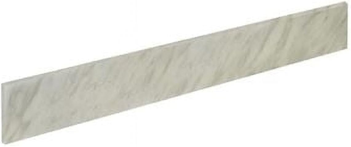 24 in. Jazz Carrara Marble Backsplash White