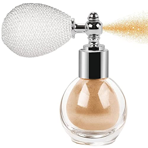 Shimmering Body Glitter Spray Hair Face Highlighter Powder Spray Shimmer Sparkle Makeup High Gloss Glitter Spray For Hair And Body Women Cosmetic (3# Wheat-Colored) #TOP18
