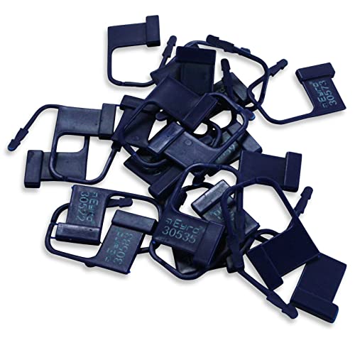 Image of EYRO Plastic Padlock /Individually Numbered Disposable Security Seals /Pack of 50 / Tamper-Proof, Self-Locking Plastic Tags for Luggage, Clothing, Medical Use, and More