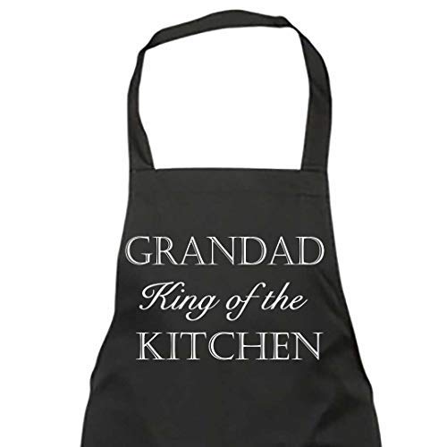 60 Second MakeoverLimited Grandad King Of The Kitchen Black Apron Novelty Gift Chef Kitchen Present Fathers Day
