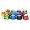 20pcs M5 Nuts Flanged Nylon Lock Nut Nylock Self-Lock Aluminum Nuts (Black)