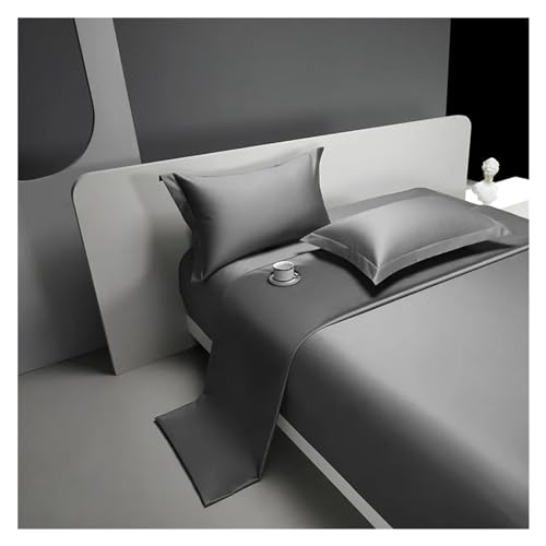 Parure de lit bleu gris massif finitions soft de qualité supérieure pour lit queen