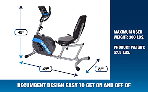Stamina Recumbent Exercise Bike 345 - Exercise Bike With Smart Workout App - Recumbent Exercise Bike For Home Workout - Up To 300 Lbs Weight Capacity #TOP2