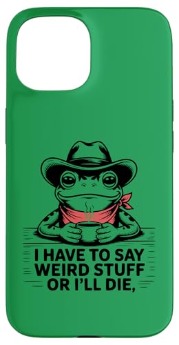 変なことを言わなきゃいけないおもしろいカウボーイフロッグ スマホケース iPhone 15 用